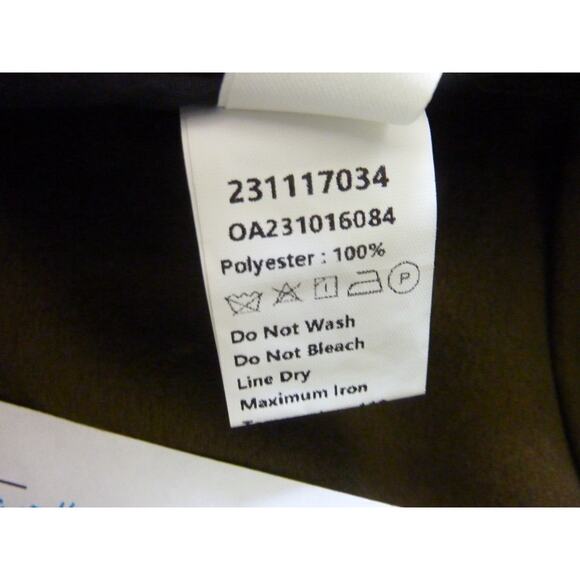 NWT Commense Olive Green Felt Mini Skirt White Trim Size L - Picture 5 of 5